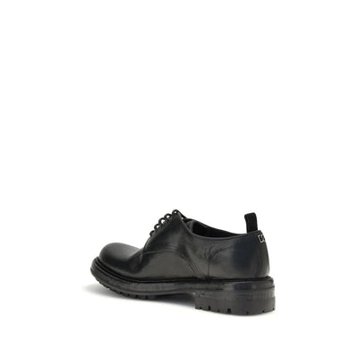 Dolce & Gabbana Black Calf Leather Bos Taurus Oxfords And Derbies