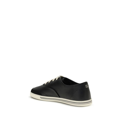 Dolce & Gabbana Black Leather Low Top Sneakers