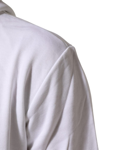 Dolce & Gabbana White Sacred Heart Hooded Sweatshirt Sweater