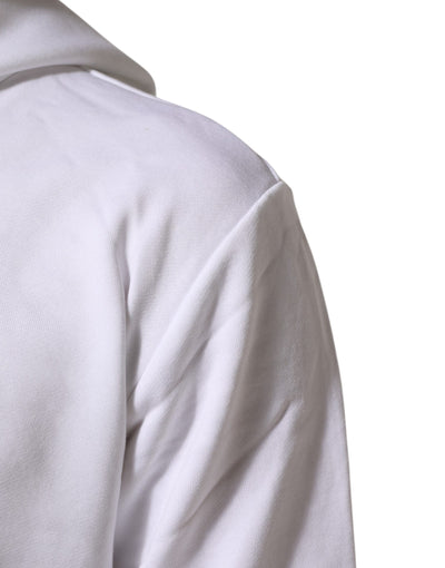 Dolce & Gabbana White Sacred Heart Hooded Sweatshirt Sweater