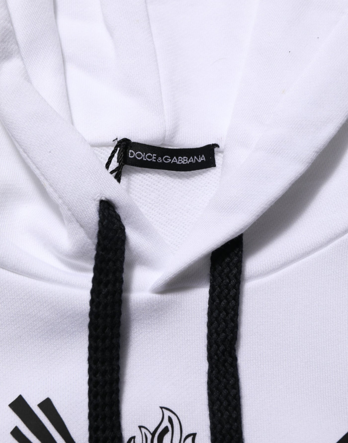 Dolce & Gabbana White Sacred Heart Hooded Sweatshirt Sweater