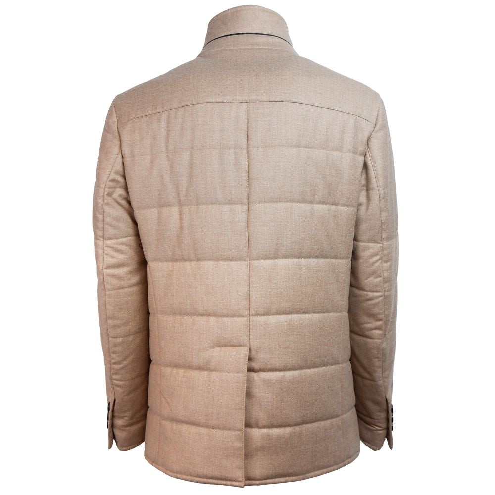 Made in Italy Beige Wool Jackets & Coat