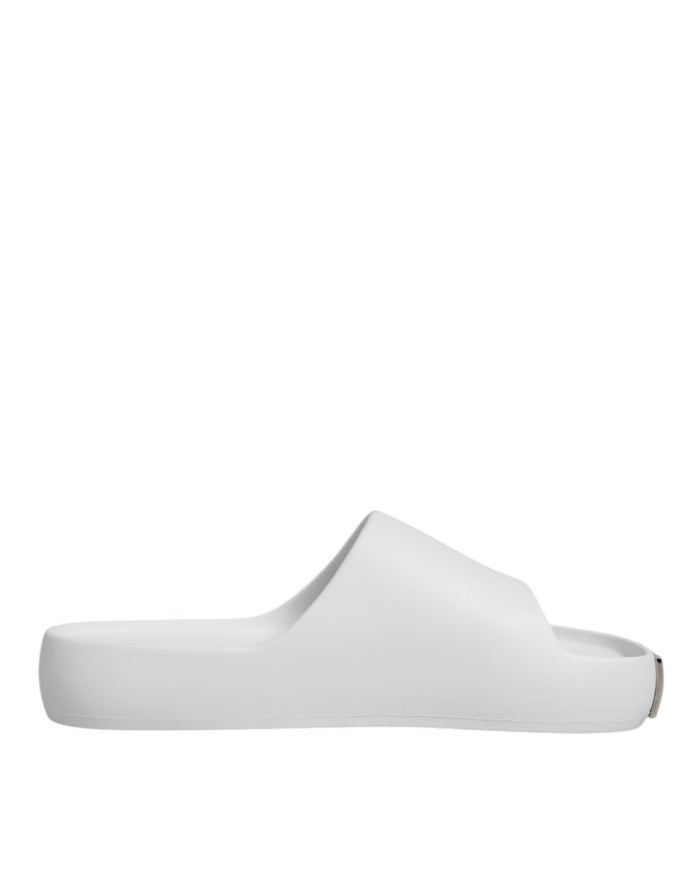 Dolce & Gabbana White Logo Slides Sandals Men Beachwear Shoes