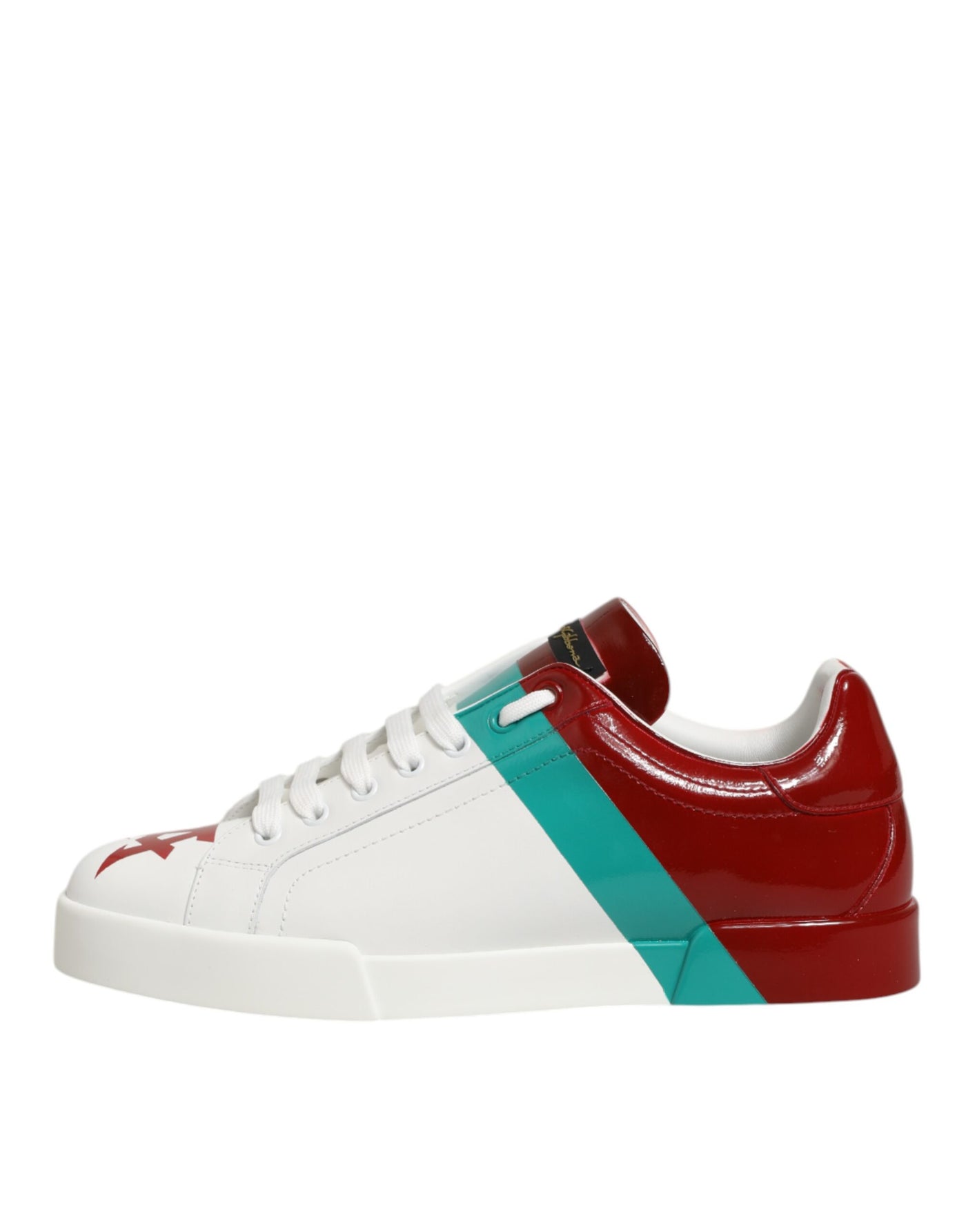 Dolce & Gabbana Multicolor Leather Logo Low Top Sneakers Shoes