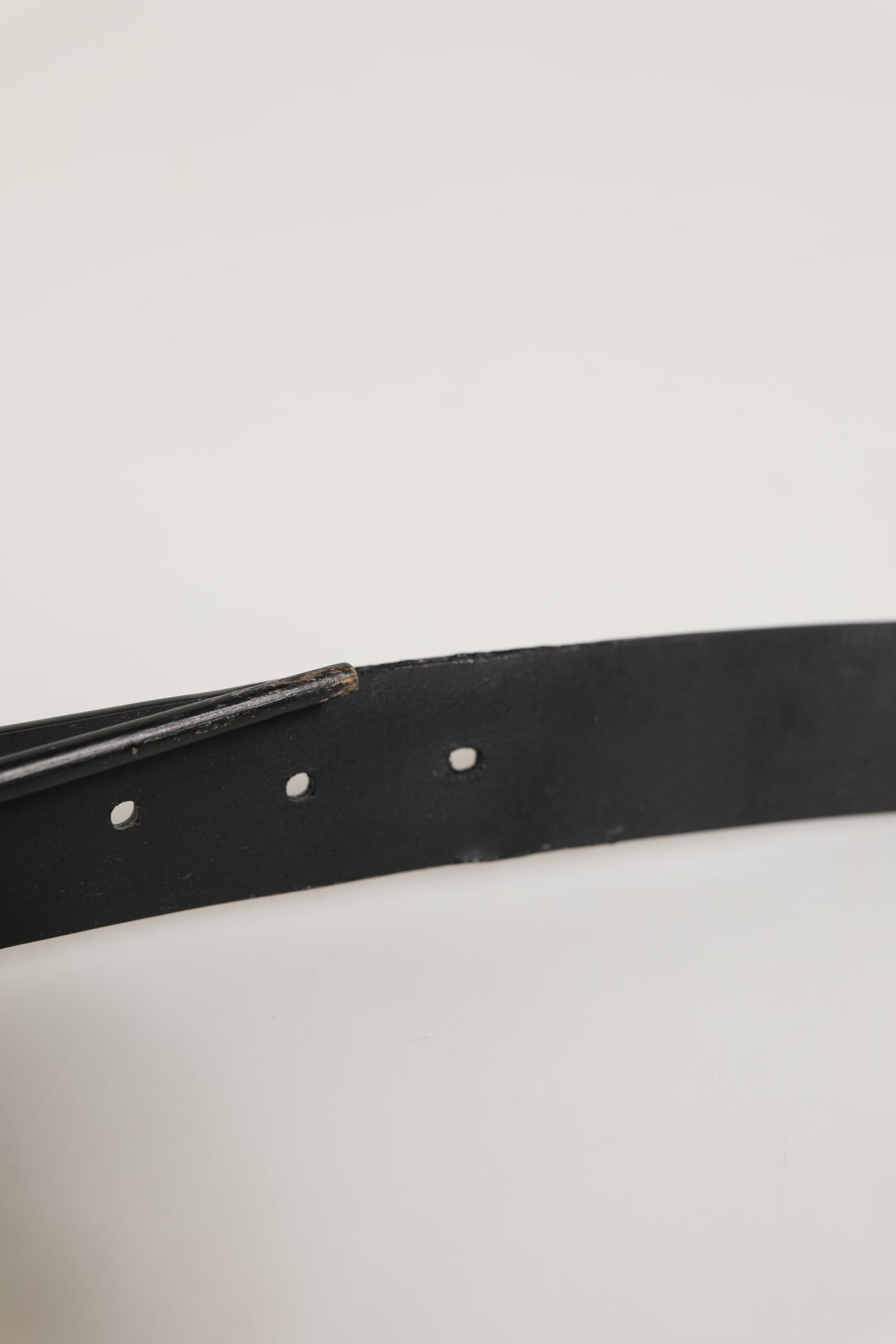 Dolce & Gabbana Black Leather Classic Metal Buckle Men Belt