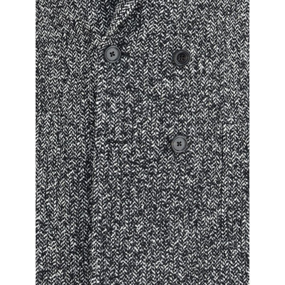 Dolce & Gabbana Gray Fleece Wool Coat