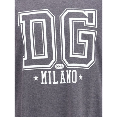 Dolce & Gabbana Gray Cotton T-Shirt