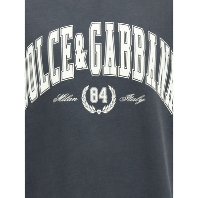 Dolce & Gabbana Gray Cotton T-Shirt