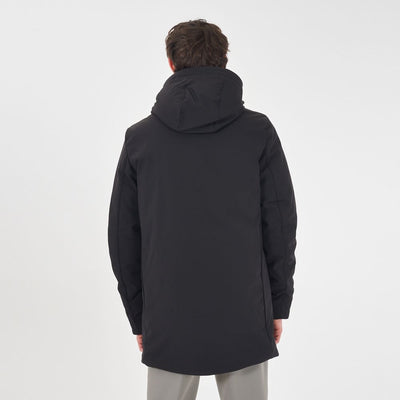 Yes Zee Black Nylon Jackets & Coat