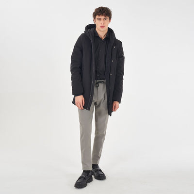 Yes Zee Black Nylon Jackets & Coat