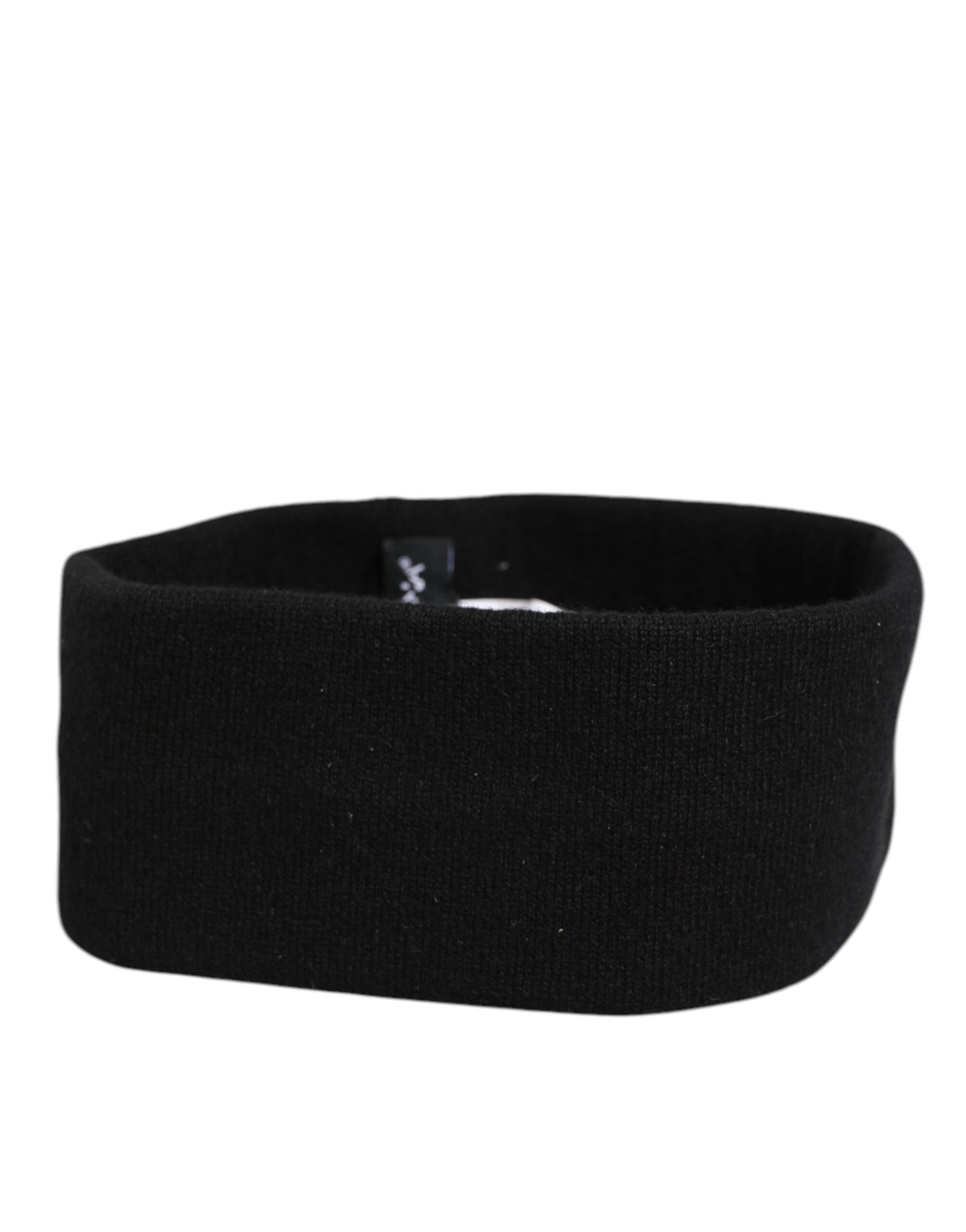Dolce & Gabbana Black Cashmere Headband Knitted Cap One Size Men Hat