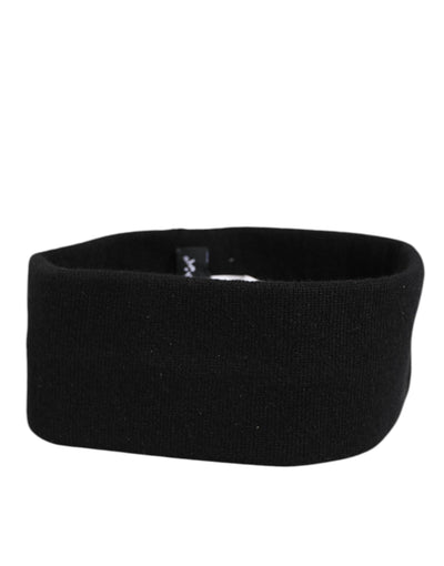 Dolce & Gabbana Black Cashmere Headband Knitted Cap One Size Men Hat