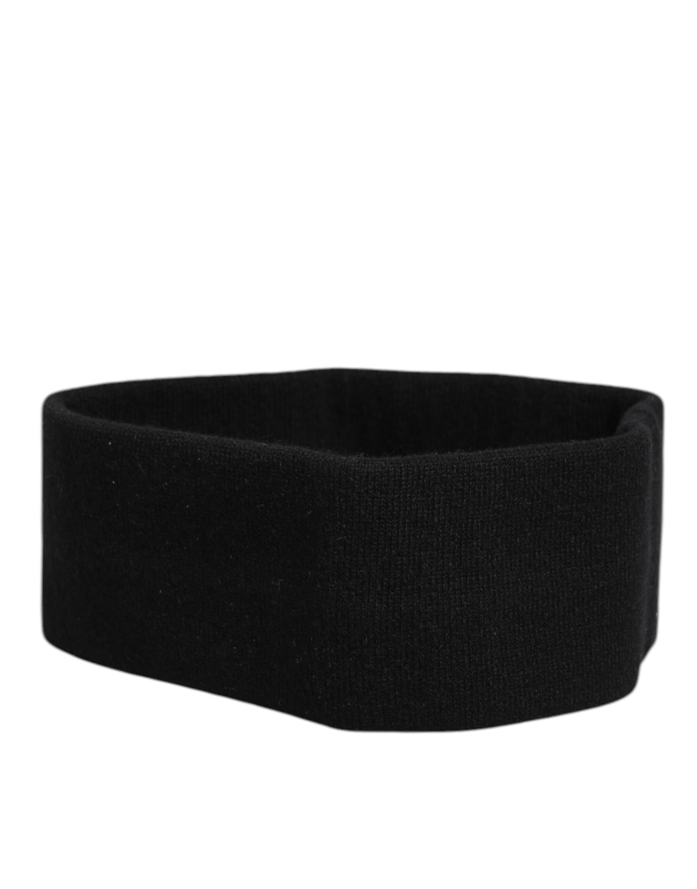 Dolce & Gabbana Black Cashmere Headband Knitted Cap One Size Men Hat