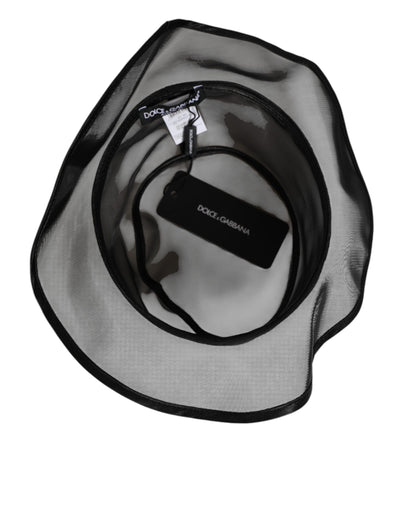 Dolce & Gabbana Black Silk Mesh Bucket Men Fisherman Cap Hat