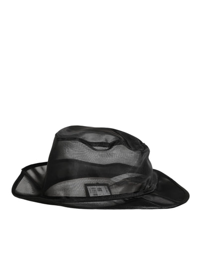 Dolce & Gabbana Black Silk Mesh Bucket Men Fisherman Cap Hat