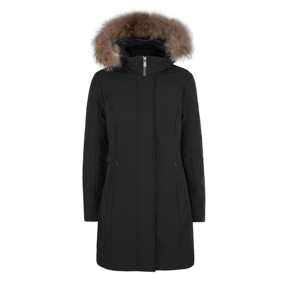 Yes Zee Black Nylon Jackets & Coat