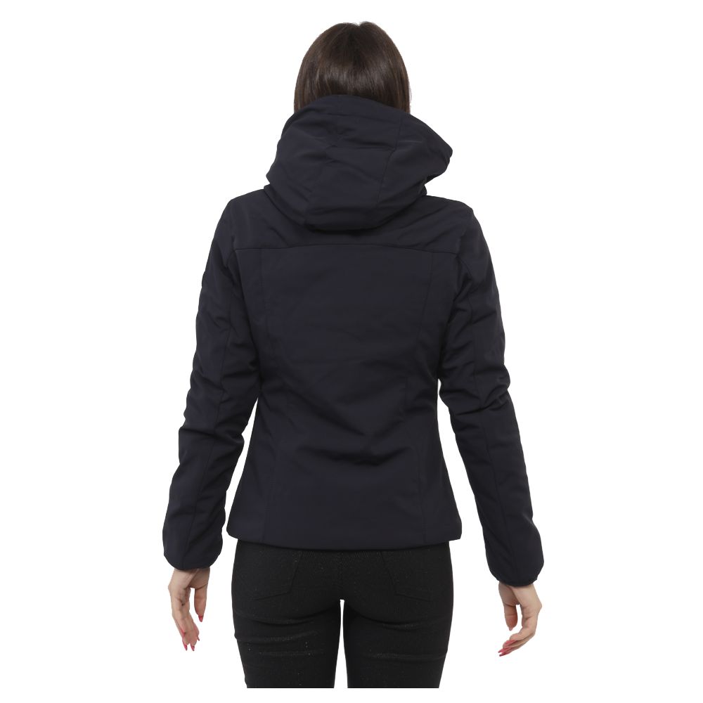 Yes Zee Blue Nylon Jackets & Coat