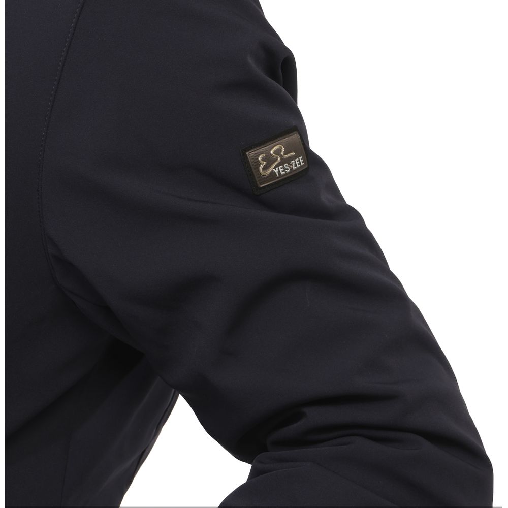 Yes Zee Blue Nylon Jackets & Coat