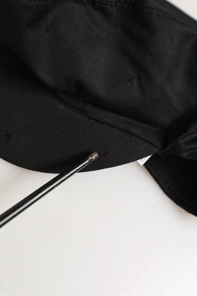 Dolce & Gabbana Black Cotton Stretch Newsboy Cloth Capello Hat