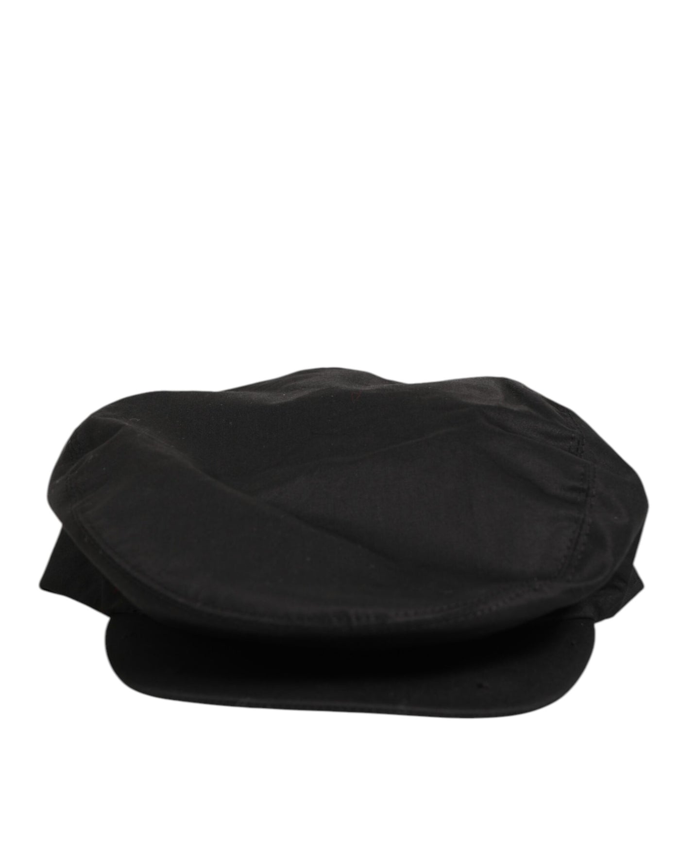 Dolce & Gabbana Black Cotton Stretch Newsboy Cloth Capello Hat