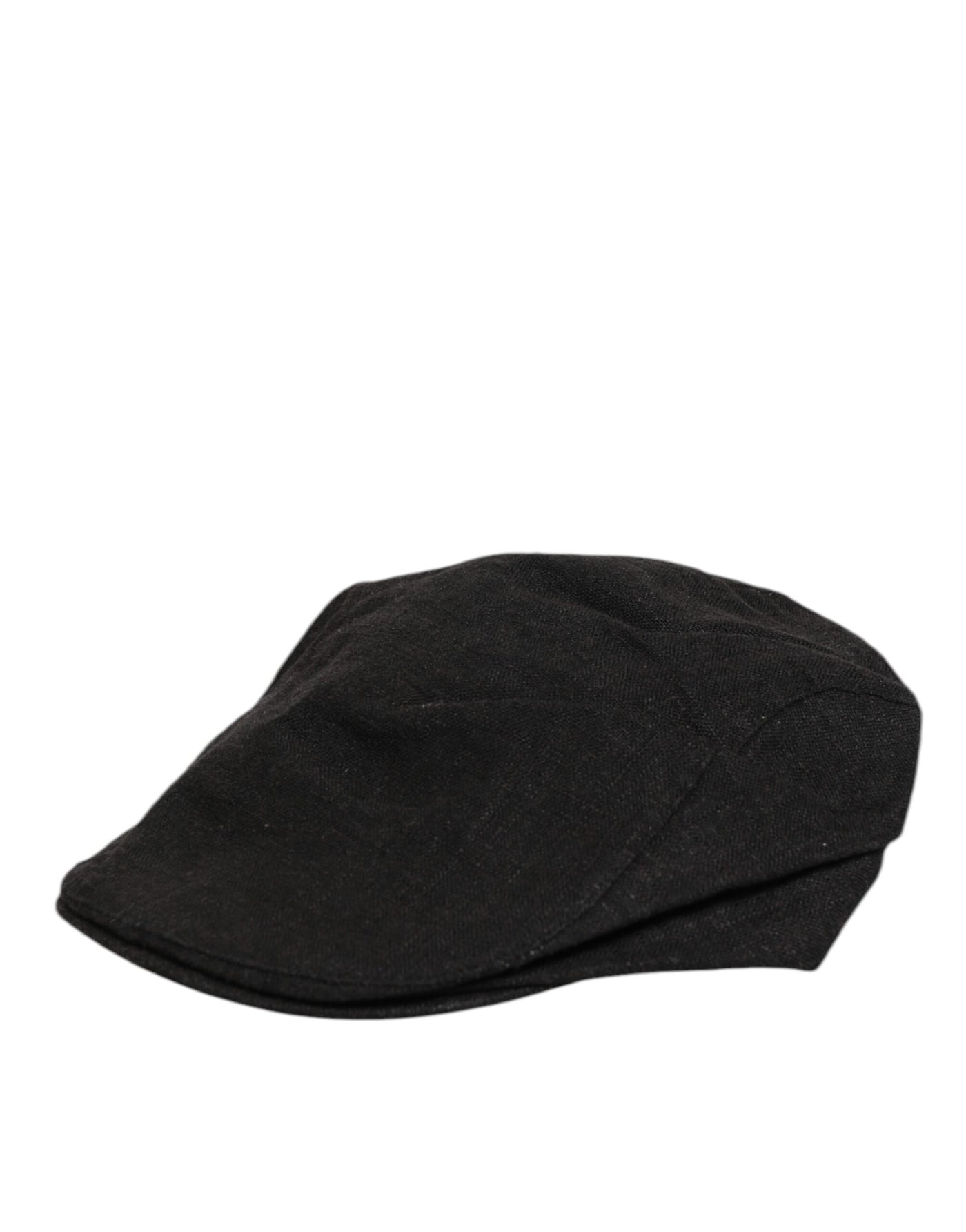Dolce & Gabbana Black Cotton DG Logo Newsboy Cloth Capello Hat