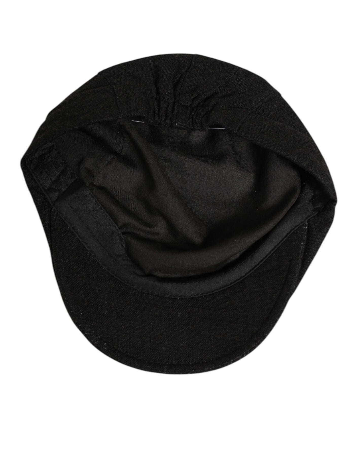 Dolce & Gabbana Black Cotton DG Logo Newsboy Cloth Capello Hat