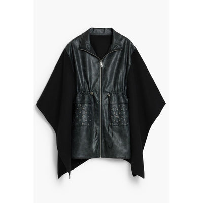 Desigual Black Polyester Women Poncho