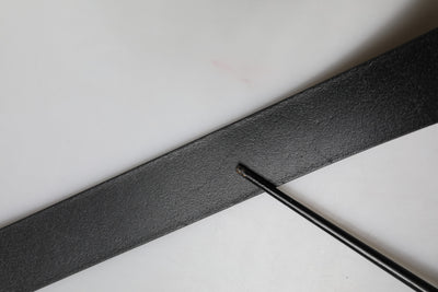 Dolce & Gabbana Black Leather Classic Metal Buckle Men Belt