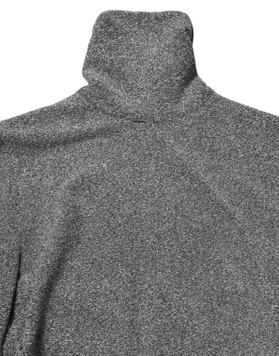 Dolce & Gabbana Gray Nylon Bodycon Sheath Long Sleeves Dress