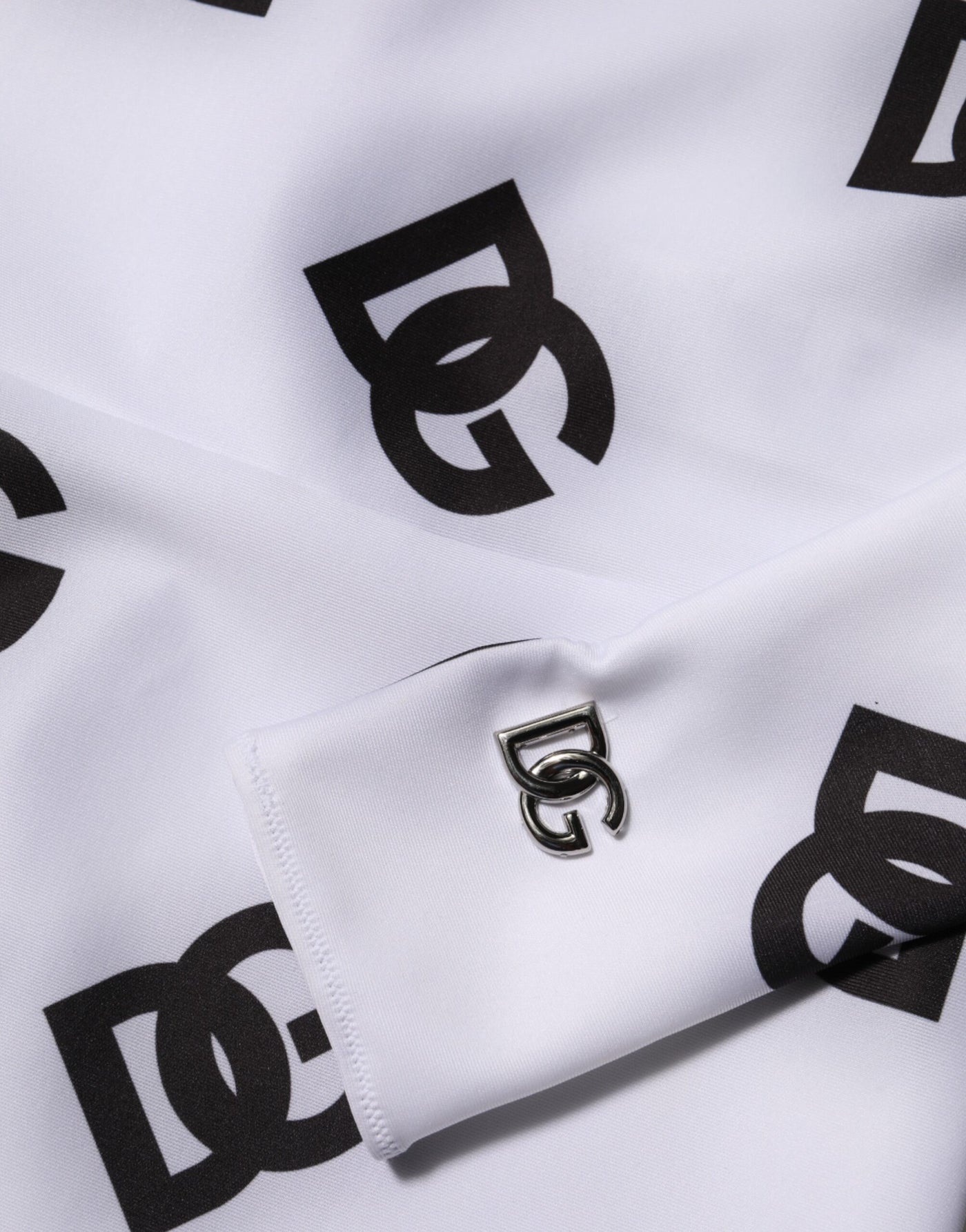 Dolce & Gabbana Black White Logo Monogram Long Sleeves Jumpsuit Dress