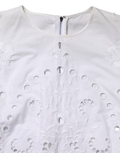 Dolce & Gabbana White Cut Out A-line Sheath Mini Dress