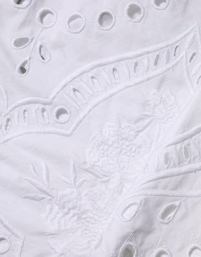 Dolce & Gabbana White Cut Out A-line Sheath Mini Dress