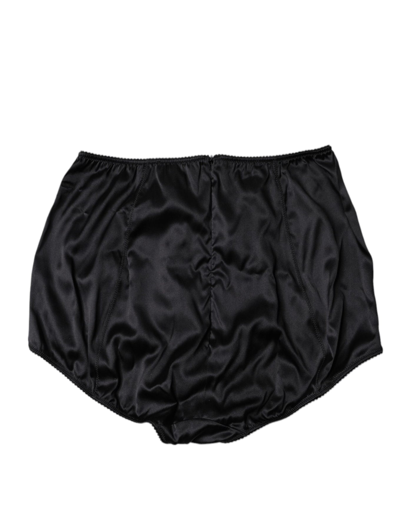 Dolce & Gabbana Black Silk Stretch High Waist Girdle Underwear