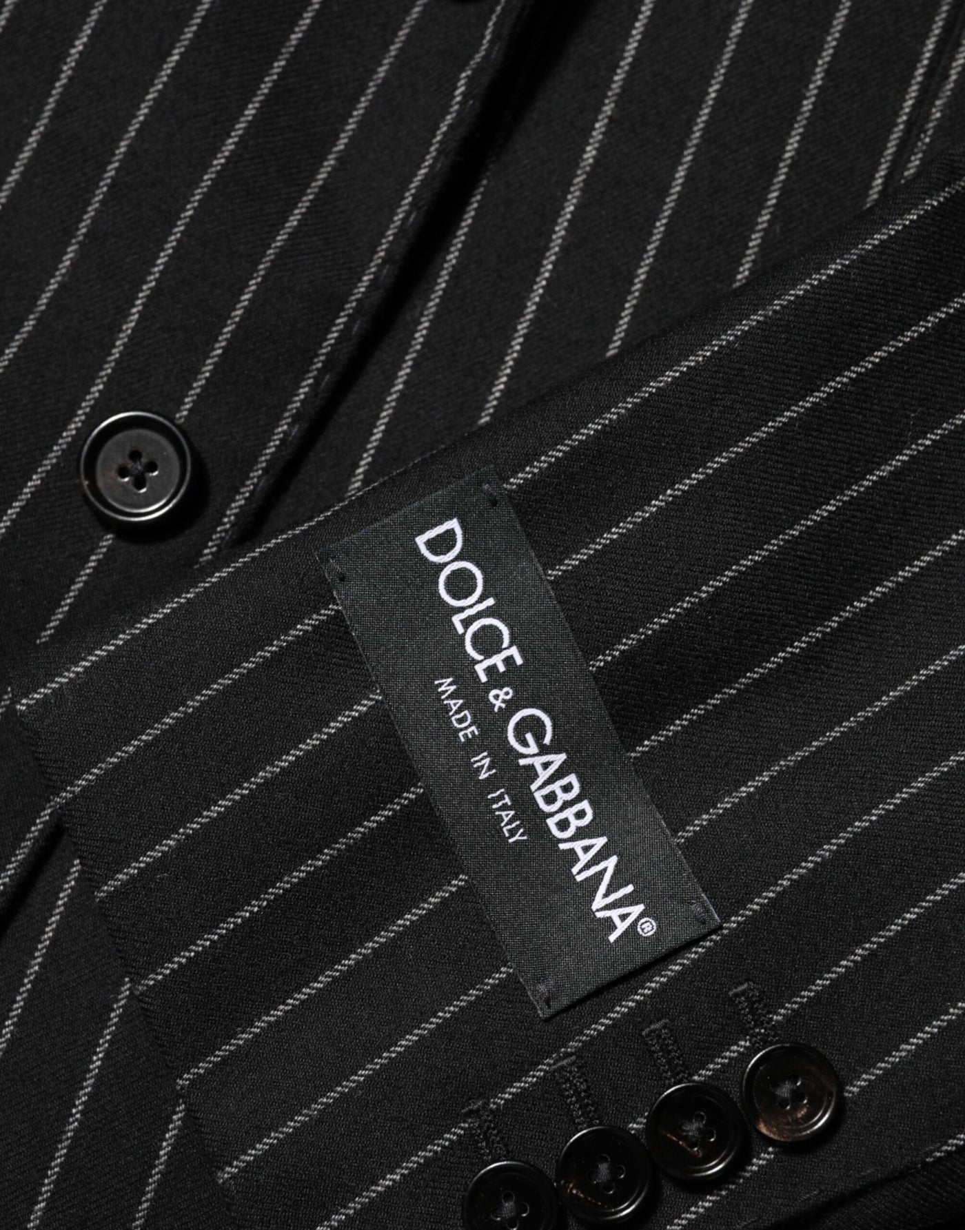 Dolce & Gabbana Black Stripes 2 Buttons Suit Jacket Blazer