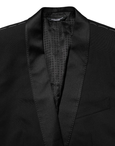 Dolce & Gabbana Black MARTINI 1 Button Suit Jacket Blazer