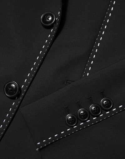 Dolce & Gabbana Black SICILIA 2 Buttons Suit Jacket Blazer