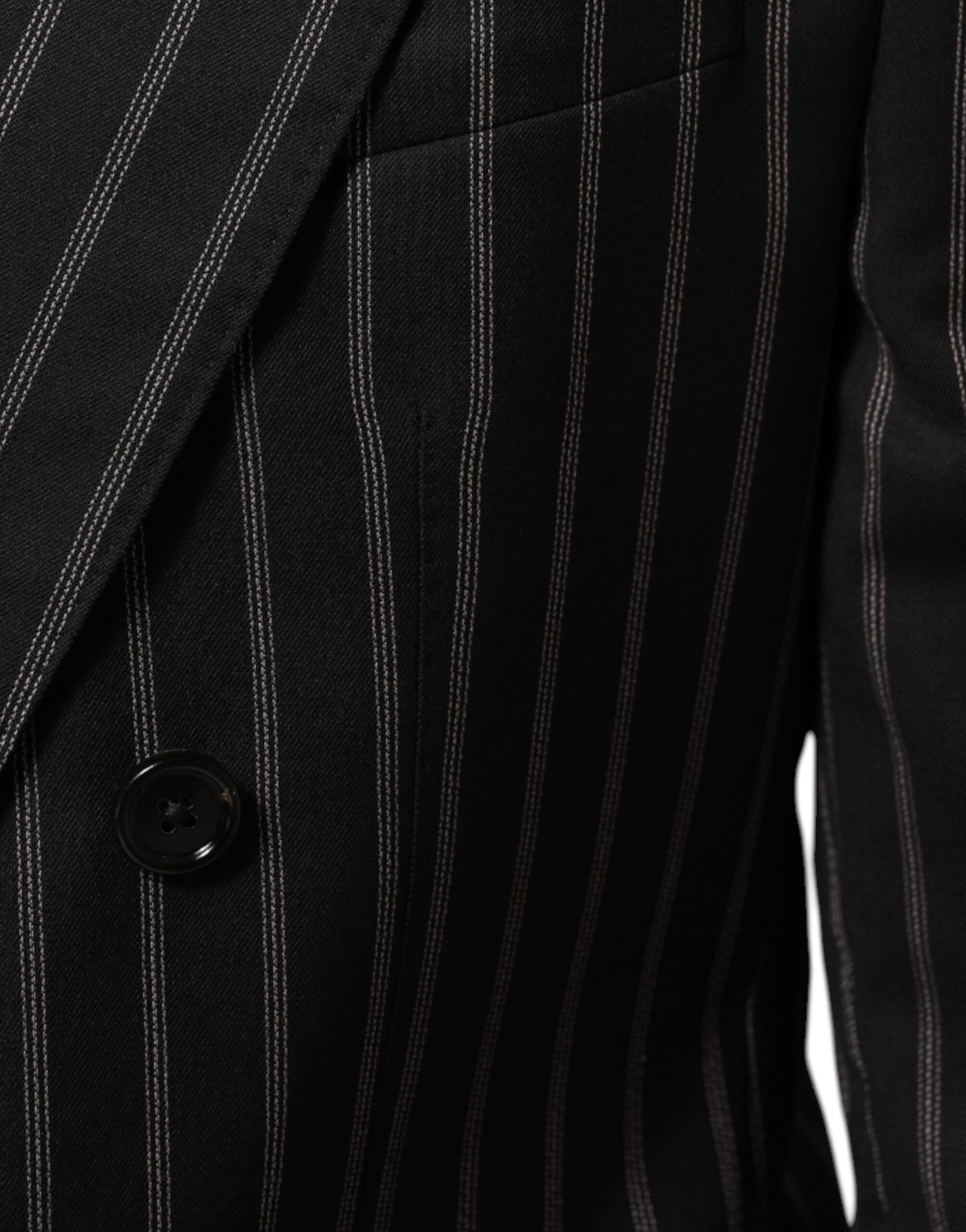 Dolce & Gabbana Black Stripes SICILIA 1 Button Suit Blazer