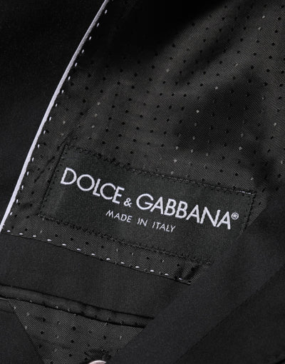 Dolce & Gabbana Black Cotton 2 Buttons Suit Jacket Blazer