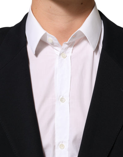 Dolce & Gabbana Black Viscose 2 Buttons Suit Jacket Blazer