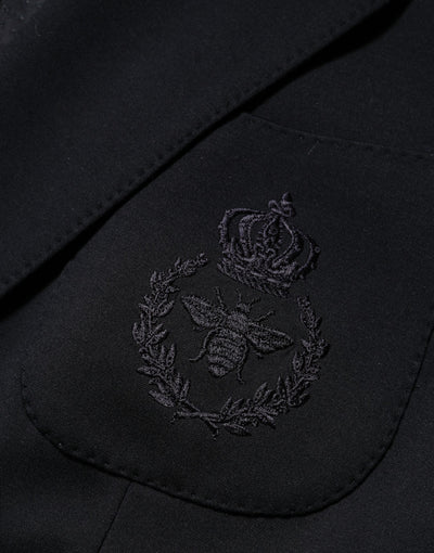 Dolce & Gabbana Black Viscose 2 Buttons Suit Jacket Blazer