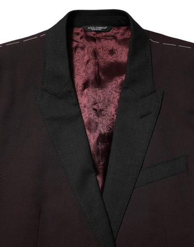 Dolce & Gabbana Maroon Wool 2 Buttons Suit Jacket Blazer