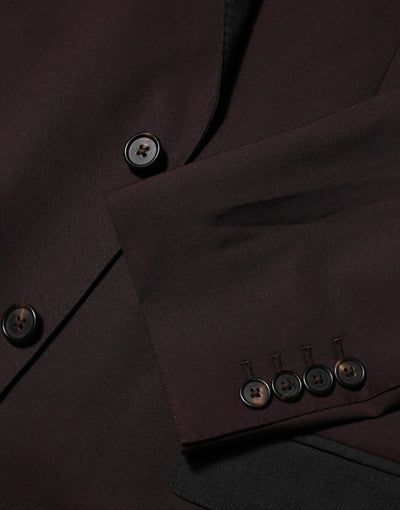 Dolce & Gabbana Maroon Wool 2 Buttons Suit Jacket Blazer