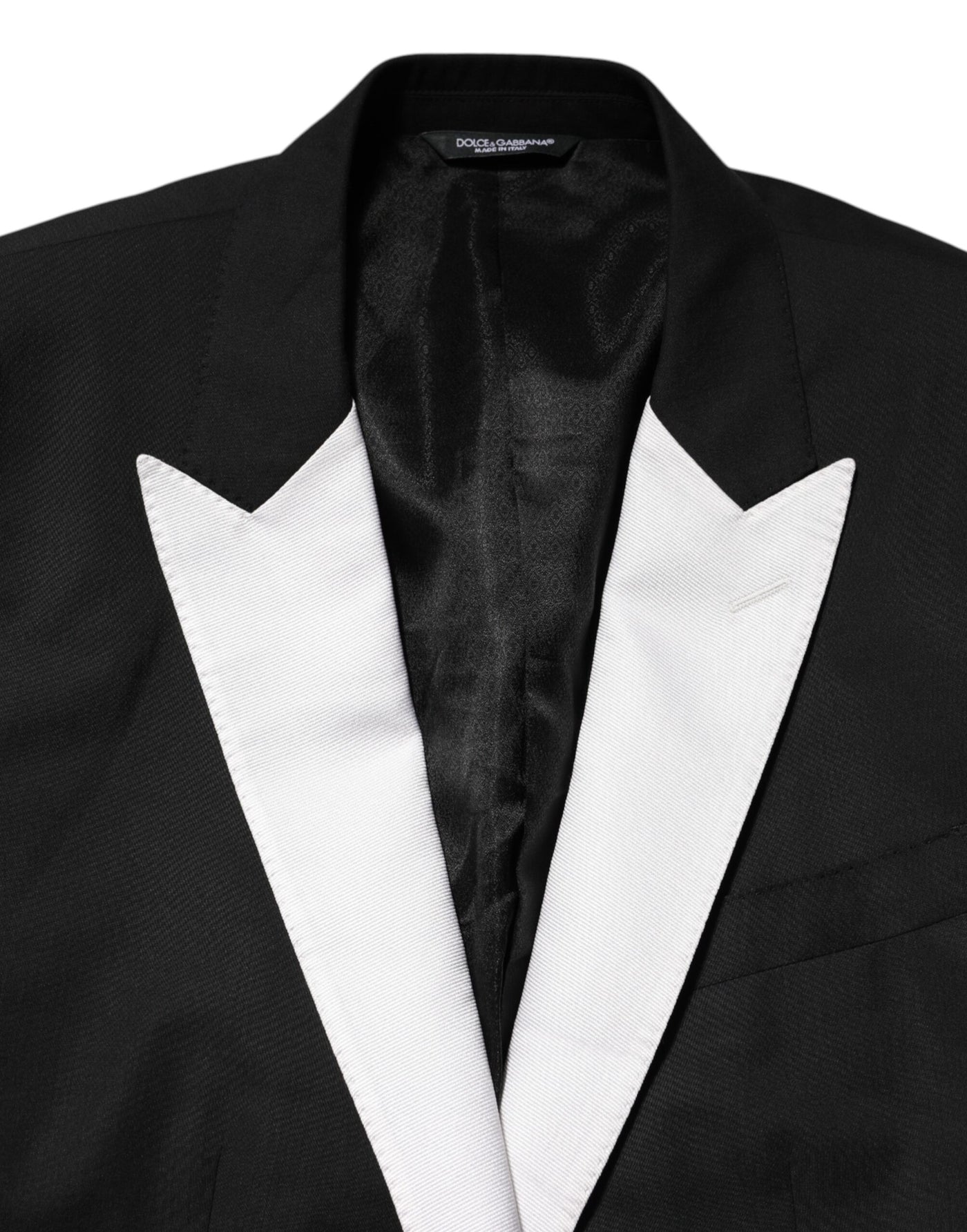 Dolce & Gabbana Black White MARTINI 1 Button Men Suit Blazer