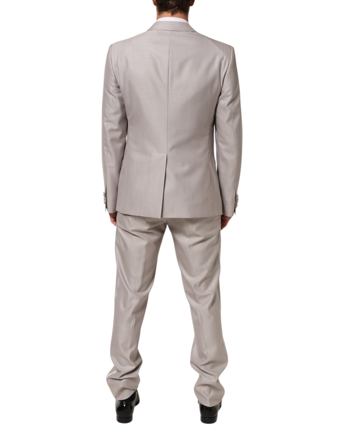 Dolce & Gabbana Light Gray Wool 2 Piece MARTINI Formal Suit