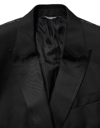 Dolce & Gabbana Black MARTINI Double-Breasted Suit Blazer