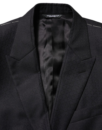 Dolce & Gabbana Black Wool 2 Buttons Suit Jacket Men Blazer