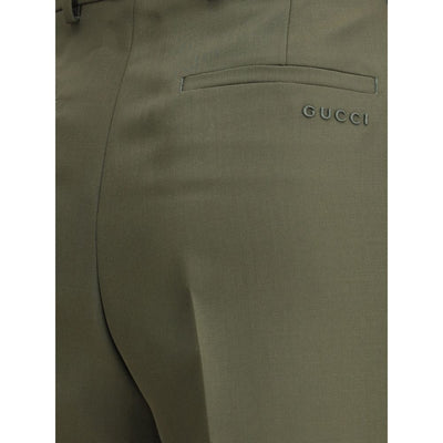 Gucci Green Wool Pants