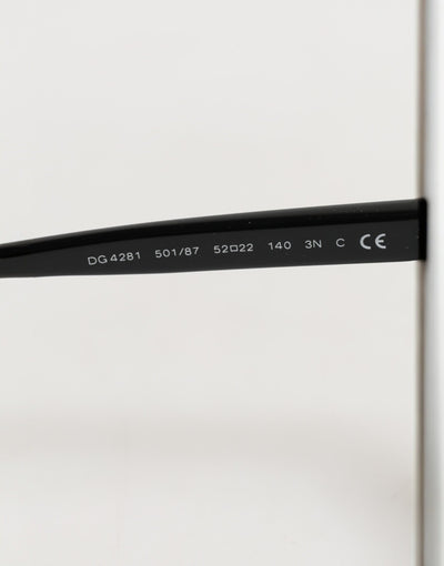 Dolce & Gabbana DG4281 Black Round Frame Full Rim Eyewear Sunglasses