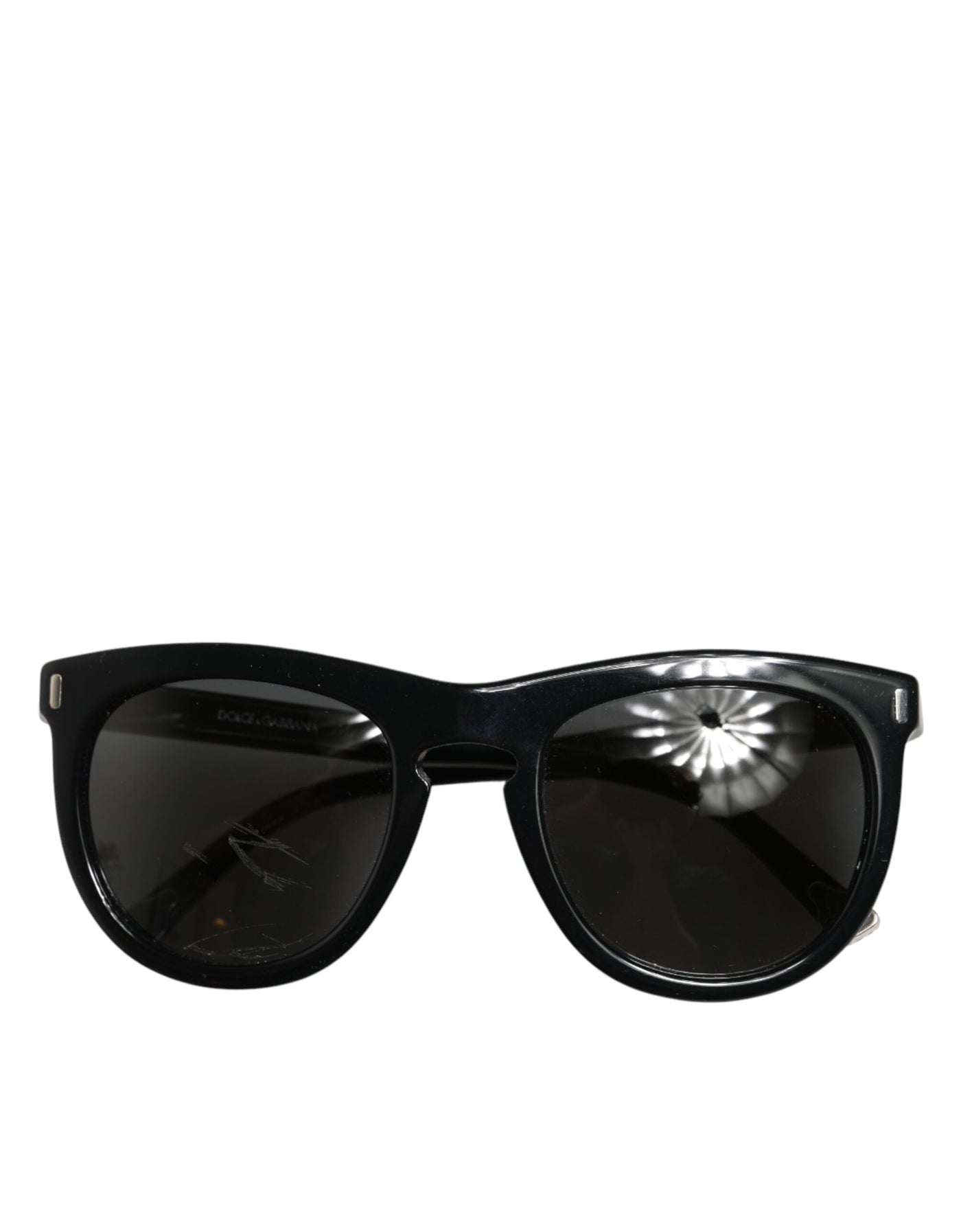 Dolce & Gabbana DG4281 Black Round Frame Full Rim Eyewear Sunglasses