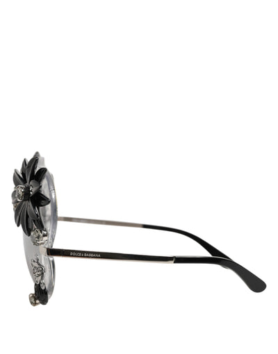 Dolce & Gabbana Transparent DG4292 Round Crystal Flowers Sunglasses
